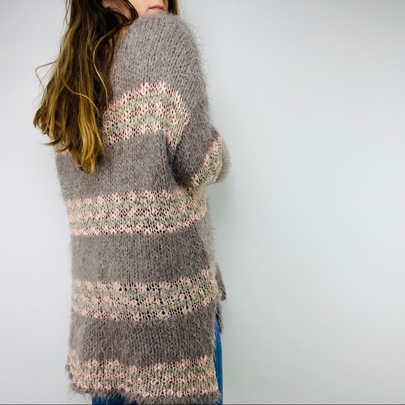 Free People striped fuzzy oversized sweater - Picture 6 of 6